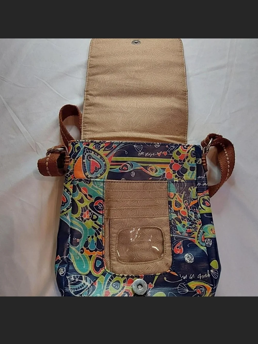 Sakroots Love Song Flap Crossbody Organizer Bag - EXCELLENT CONDITION